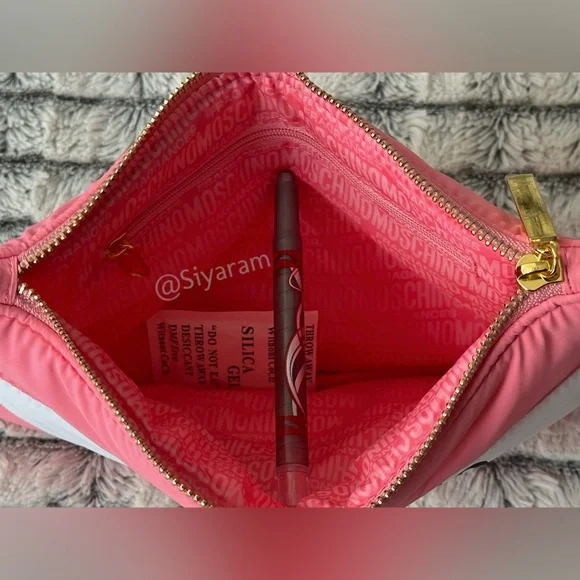 Moschino Pink and White Women's cosmetic Bag/ purse - Picture 5 of 6